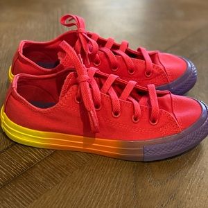 Converse Chuck Taylor All Star 664197F Pink With Colorful Sole Kids Size 2